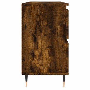 vidaXL Ντουλάπι Μπάνιου Καπνιστή Δρυς 80x33x60cm Επεξεργ. Ξύλο