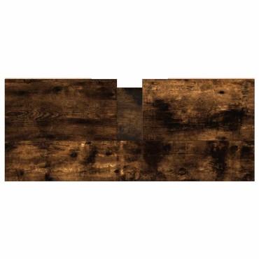 vidaXL Ντουλάπι Μπάνιου Καπνιστή Δρυς 80x33x60cm Επεξεργ. Ξύλο