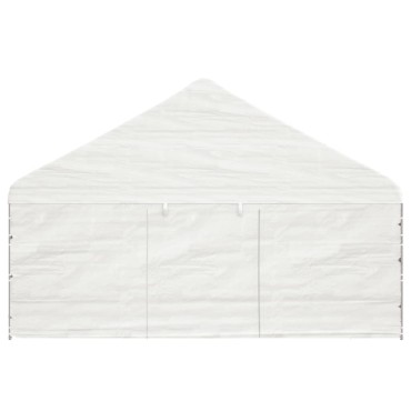 vidaXL Κιόσκι με Τέντα Λευκό 17,84 x 5,88 x 3,75 μ. από Πολυαιθυλένιο