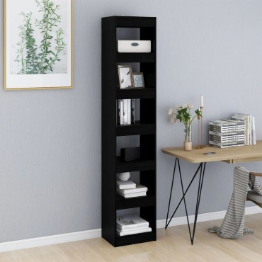 vidaXL Βιβλιοθήκη/Διαχωριστικό Χώρου Μαύρο 40x30x198cm 1 τεμ.