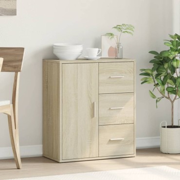vidaXL Βοηθητικό Ντουλάπι Sonoma Δρυς 60x31x70cm Επεξεργασμένο Ξύλο 1 τεμ.