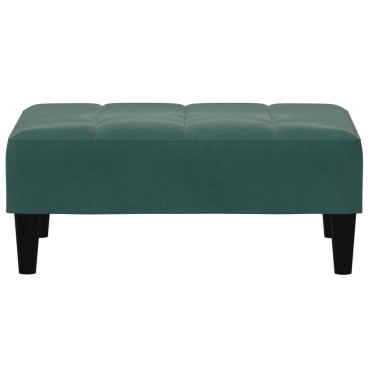 vidaXL Υποπόδιο Σκούρο Πράσινο 77x55x31cm Βελούδινο 1 τεμ.