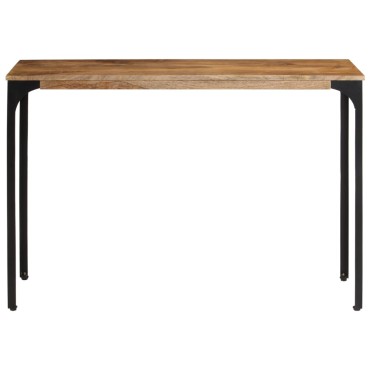 vidaXL Τραπέζι Κονσόλα Καφέ 110x35x76cm από Μασίφ Ξύλο Μάνγκο/Σίδερο 1 τεμ.