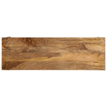 vidaXL Τραπέζι Κονσόλα Καφέ 110x35x76cm από Μασίφ Ξύλο Μάνγκο/Σίδερο 1 τεμ.