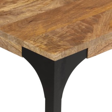 vidaXL Τραπέζι Κονσόλα Καφέ 110x35x76cm από Μασίφ Ξύλο Μάνγκο/Σίδερο 1 τεμ.