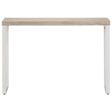 vidaXL Τραπέζι Κονσόλα Καφέ 110x35x76cm από Μασίφ Ξύλο Μάνγκο/Σίδερο 1 τεμ.