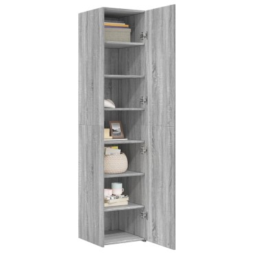 vidaXL Ντουλάπι Γκρι Sonoma 40x42,5x185cm από Επεξεργασμένο Ξύλο 1 τεμ.