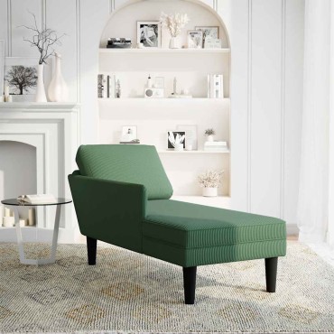 vidaXL Σαλόνι πολυθρόνας με μαξιλάρι ύφασμα Corduroy 132x56x70 cm