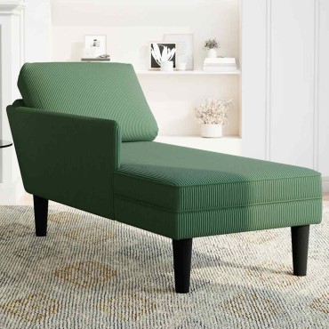 vidaXL Σαλόνι πολυθρόνας με μαξιλάρι ύφασμα Corduroy 132x56x70 cm