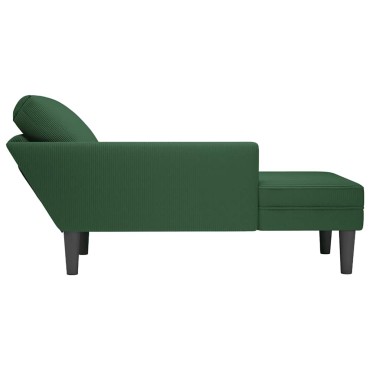 vidaXL Σαλόνι πολυθρόνας με μαξιλάρι ύφασμα Corduroy 132x56x70 cm