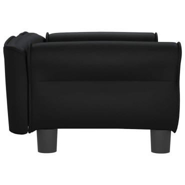 vidaXL Κρεβάτι Σκύλου Μαύρο 70 x 45 x 30 εκ. από Συνθετικό Δέρμα