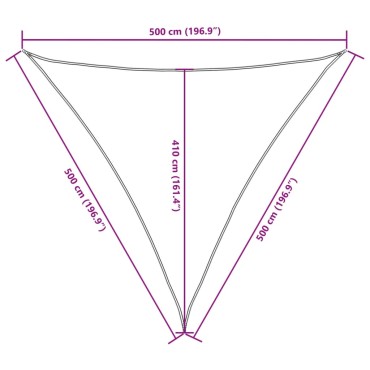 vidaXL Πανί Σκίασης Τρίγωνο Πορτοκαλί 5 x 5 x 5 μ. από Ύφασμα Oxford
