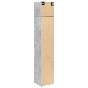 vidaXL Ντουλάπι Αποθήκευσης Στενό Γκρι 40x42,5x225cm Επεξεργ. Ξύλο 1 τεμ.