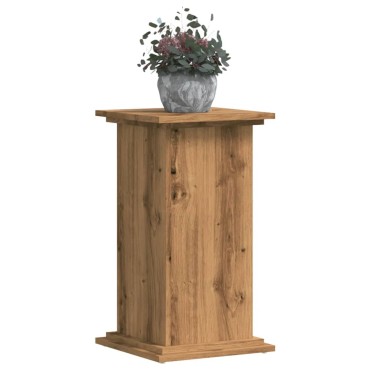 vidaXL Βάσεις Φυτών Αρτισιανή Δρυς 33x33x60 εκ. Επεξ. Ξύλο