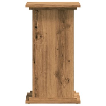 vidaXL Βάσεις Φυτών Αρτισιανή Δρυς 33x33x60 εκ. Επεξ. Ξύλο