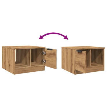 vidaXL Τραπεζάκι Σαλονιού τεχνίτης Δρυς 50x50x36cm Επεξεργασμένο Ξύλο 1 τεμ.