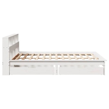 vidaXL Κρεβάτι Βιβλιοθήκη Χωρίς Στρώμα 120x200 εκ Μασίφ Ξύλο Πεύκο