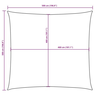 vidaXL Πανί Σκίασης Τετράγωνο Κόκκινο 5 x 5 μ. από Ύφασμα Oxford