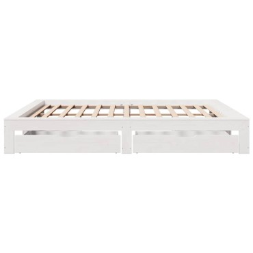vidaXL Σκελετός Κρεβ. Χωρίς Στρώμα Λευκό 180x200 εκ Μασίφ Πεύκο
