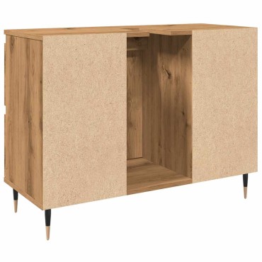 vidaXL Ντουλάπι μπάνιου Δρυς τεχνίτης 80x33x60cm Κατασκευασμένο ξύλο