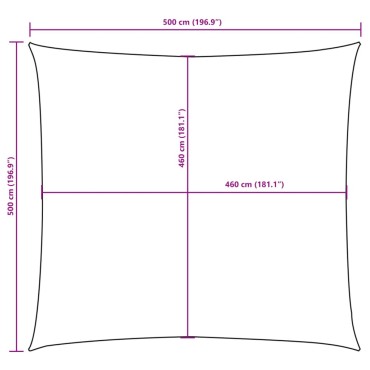 vidaXL Πανί Σκίασης Τετράγωνο Κίτρινο 5 x 5 μ. από Ύφασμα Oxford