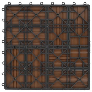 vidaXL Πλακάκια Deck 22 τεμ. Χρώμα Teak 30 x 30 εκ. 2 μ² από WPC