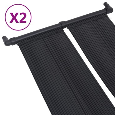 vidaXL Θερμαντικά Πάνελ Πισίνας Ηλιακά 2 τεμ. 80 x 310 εκ.