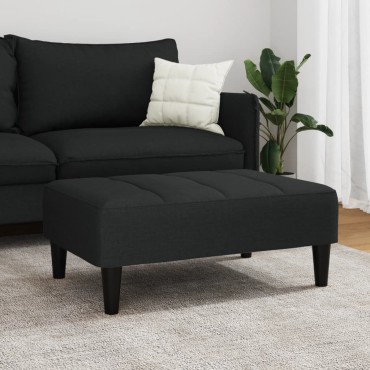 vidaXL Υποπόδιο Μαύρο 77x55x31cm Βελούδινο 1 τεμ.