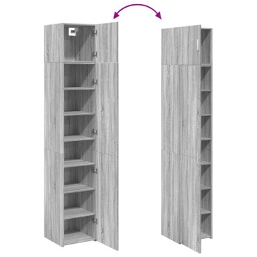 vidaXL Ντουλάπι Αποθήκευσης Στενό Δρυς 40x42,5x225cm Επεξεργ. Ξύλο 1 τεμ.