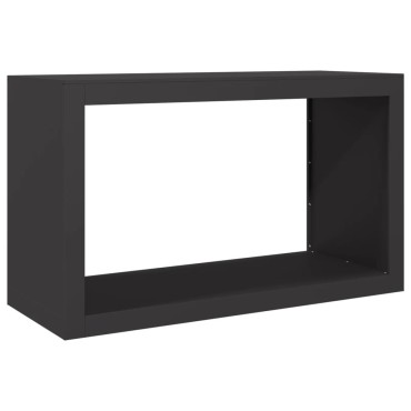 vidaXL Ράφι Καυσόξυλων Μαύρο 100x40x60 εκ. Ατσάλινο