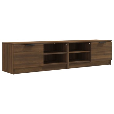 vidaXL Έπιπλα Τηλεόρασης 2 τεμ. Καφέ Δρυς 80x35x36,5cm Επεξεργ. Ξύλο
