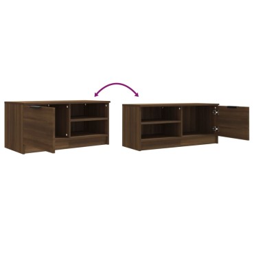 vidaXL Έπιπλα Τηλεόρασης 2 τεμ. Καφέ Δρυς 80x35x36,5cm Επεξεργ. Ξύλο
