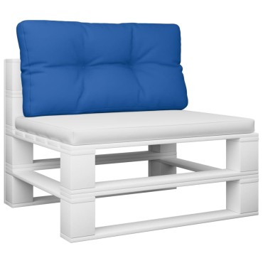 vidaXL Μαξιλάρι Παλέτας Μπλε Ρουά 70x40x12cm Υφασμάτινο
