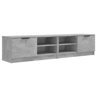 vidaXL Έπιπλα Τηλεόρασης 2 τεμ. Γκρι Σκυρ. 80x35x36,5cm Επεξ. Ξύλο