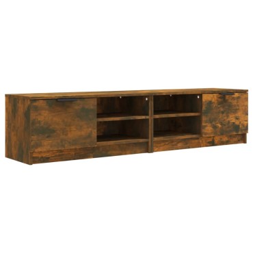 vidaXL Έπιπλα Τηλεόρασης 2 τεμ. Καπνιστή Δρυς 80x35x36,5cm Επεξ. Ξύλο