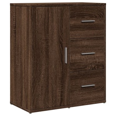 vidaXL Βοηθητικά Ντουλάπια 2 τεμ. Καφέ Δρυς 60x31x70cm Επεξεργ. Ξύλο