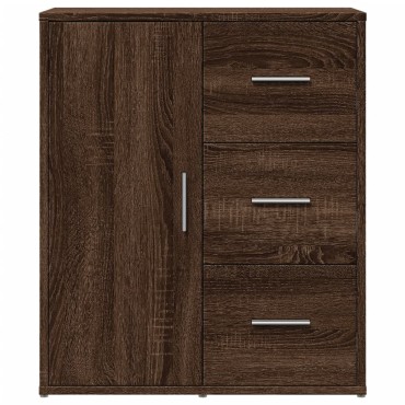 vidaXL Βοηθητικά Ντουλάπια 2 τεμ. Καφέ Δρυς 60x31x70cm Επεξεργ. Ξύλο
