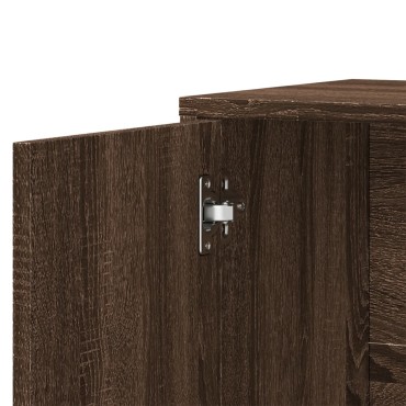 vidaXL Βοηθητικά Ντουλάπια 2 τεμ. Καφέ Δρυς 60x31x70cm Επεξεργ. Ξύλο