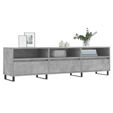 vidaXL Έπιπλο Τηλεόρασης Γκρι Σκυρ. 150x30x44,5cm Επεξ. Ξύλο