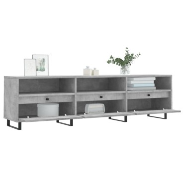 vidaXL Έπιπλο Τηλεόρασης Γκρι Σκυρ. 150x30x44,5cm Επεξ. Ξύλο