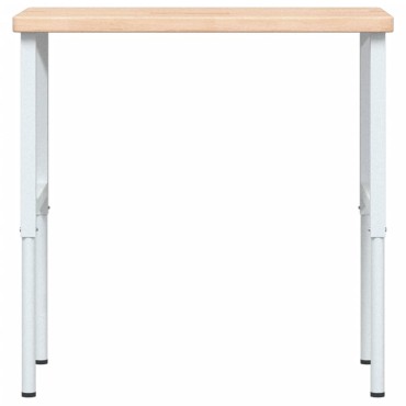 vidaXL Πάγκος Εργασίας Ορθογώνιος 100x60x(73-99,5) εκ Μασίφ Ξύλο Δρυός