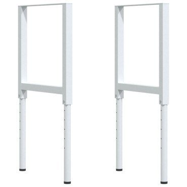 vidaXL Πάγκος Εργασίας Ορθογώνιος 100x60x(73-99,5) εκ Μασίφ Ξύλο Δρυός