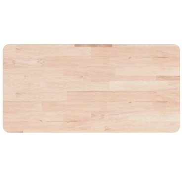 vidaXL Πάγκος Εργασίας Ορθογώνιος 100x60x(73-99,5) εκ Μασίφ Ξύλο Δρυός