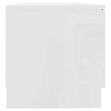 vidaXL Έπιπλα Τηλεόρασης 2 τεμ. Γυαλιστ. Λευκό80x35x36,5cm Επεξ. Ξύλο