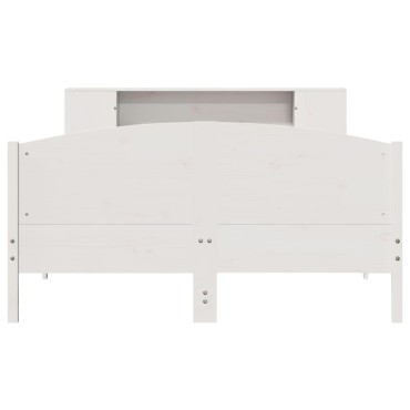 vidaXL Κρεβάτι Βιβλιοθήκη Χωρίς Στρώμα 120x190 εκ Μασίφ Ξύλο Πεύκου