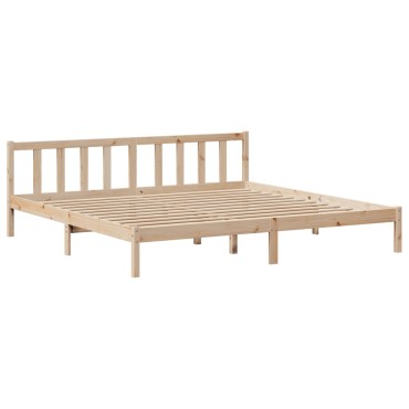 vidaXL Κρεβάτι Βιβλιοθήκη Χωρίς Στρώμα 180x200 εκ Μασίφ Ξύλο Πεύκου