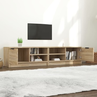 vidaXL Έπιπλα Τηλεόρασης 2 τεμ. Sonoma Δρυς 80x35x36,5cm Επεξ. Ξύλο