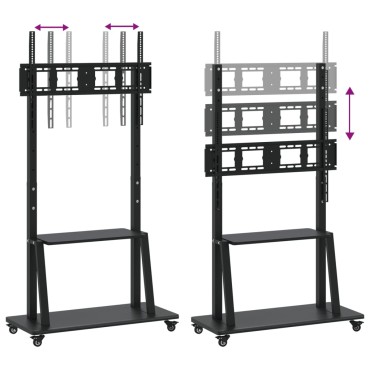 vidaXL Βάση Τηλεόρασης με Τροχούς 32-90Ιν. Max VESA 800x600χιλ. 100κ.