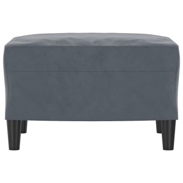 vidaXL Υποπόδιο Σκούρο Γκρι 60x50x41cm Βελούδινο 1 τεμ.