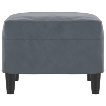 vidaXL Υποπόδιο Σκούρο Γκρι 60x50x41cm Βελούδινο 1 τεμ.